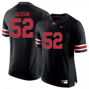 Men's Ohio State Buckeyes #52 Antwuan Jackson Blackout Nike NCAA College Football Jersey Fashion KQP4044DW